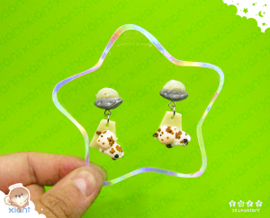 UFO Cow Abduction Earrings